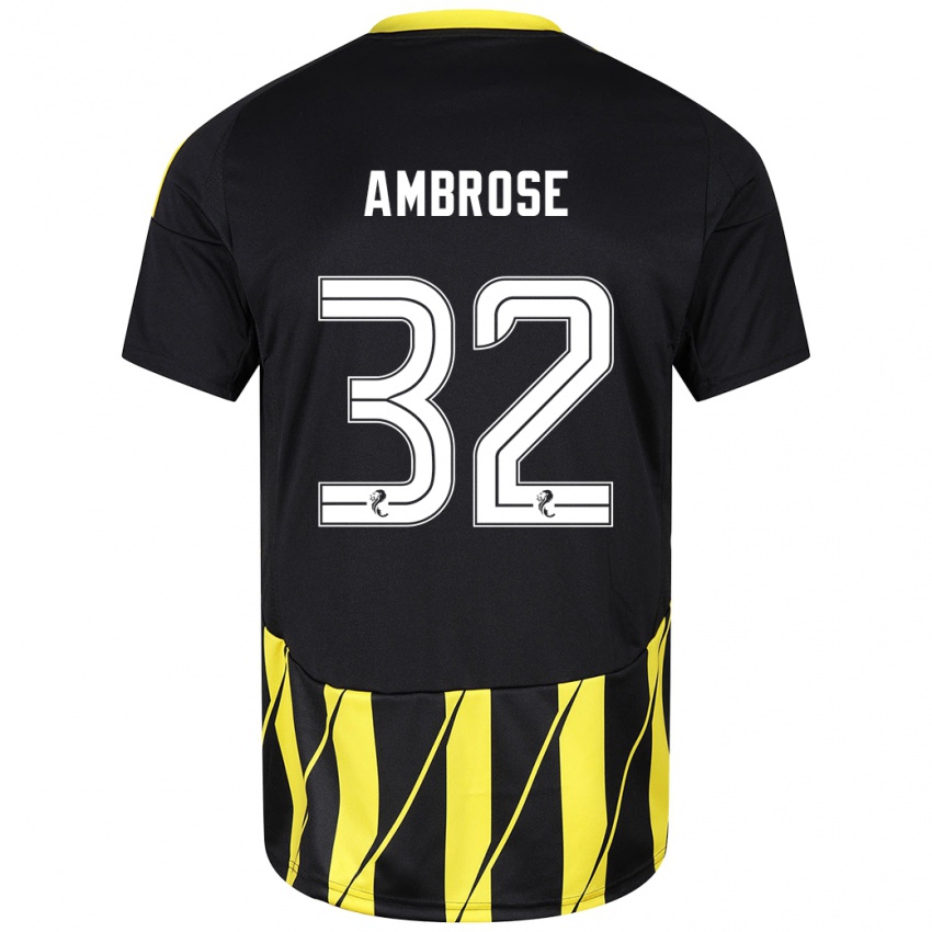 Criança Camisola Peter Ambrose #32 Amarelo Preto Alternativa 2024/25 Camisa