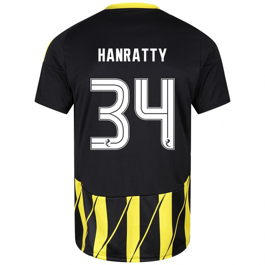 Criança Camisola Kevin Hanratty #34 Amarelo Preto Alternativa 2024/25 Camisa