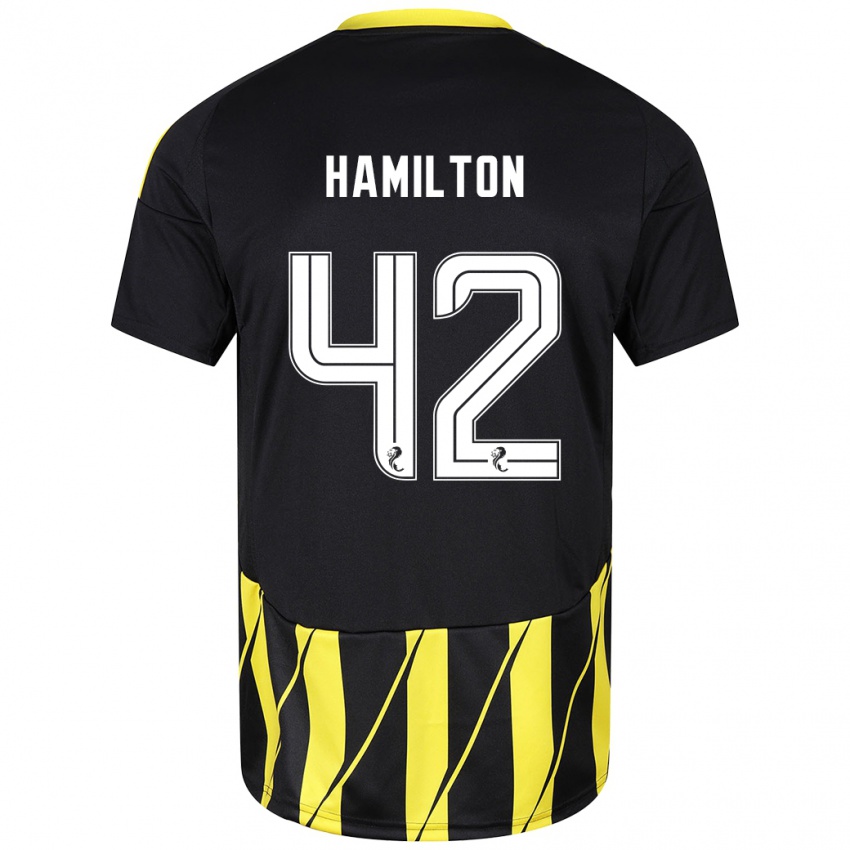 Criança Camisola Brendan Hamilton #42 Amarelo Preto Alternativa 2024/25 Camisa