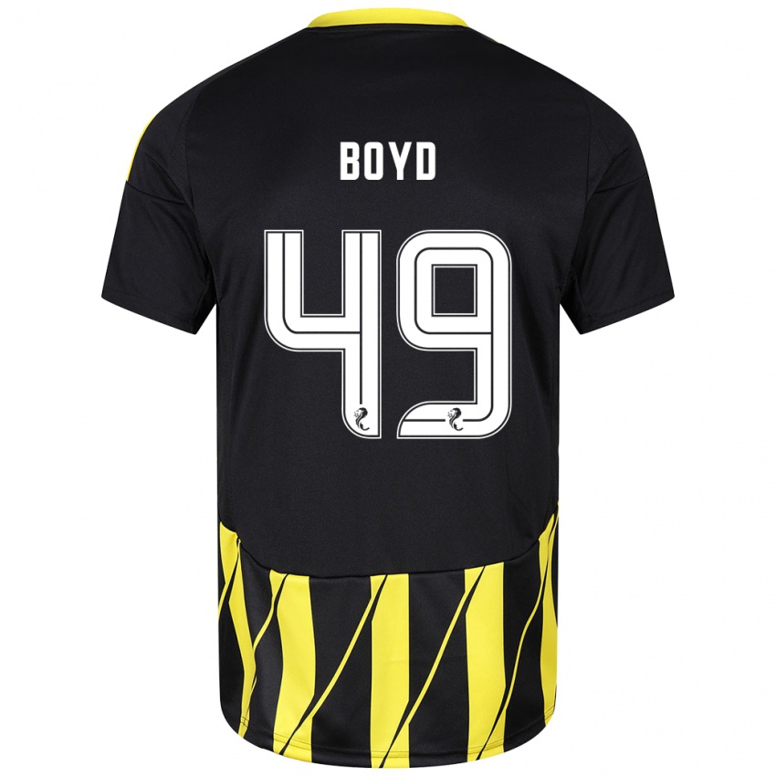 Criança Camisola Fletcher Boyd #49 Amarelo Preto Alternativa 2024/25 Camisa