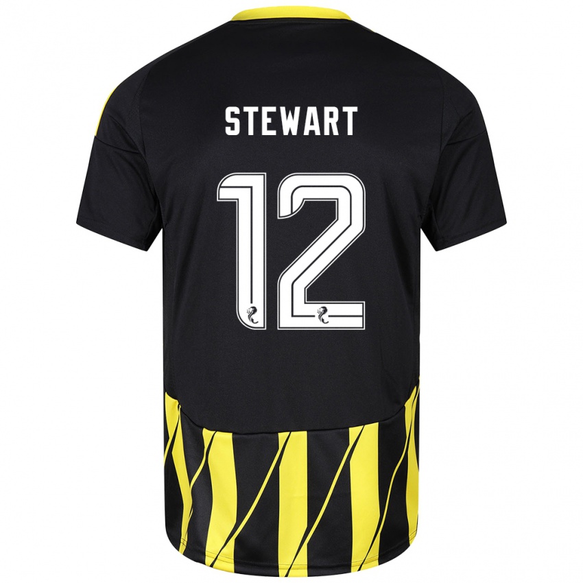 Criança Camisola Hannah Stewart #12 Amarelo Preto Alternativa 2024/25 Camisa