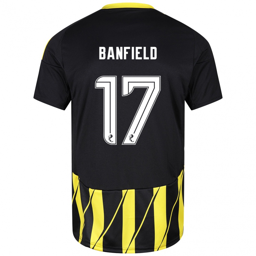 Criança Camisola Keeley Banfield #17 Amarelo Preto Alternativa 2024/25 Camisa