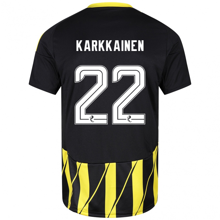 Criança Camisola Elena Kärkkäinen #22 Amarelo Preto Alternativa 2024/25 Camisa