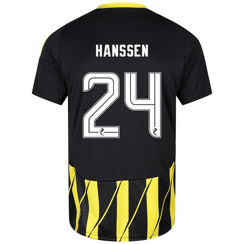 Criança Camisola Nadine Hanssen #24 Amarelo Preto Alternativa 2024/25 Camisa