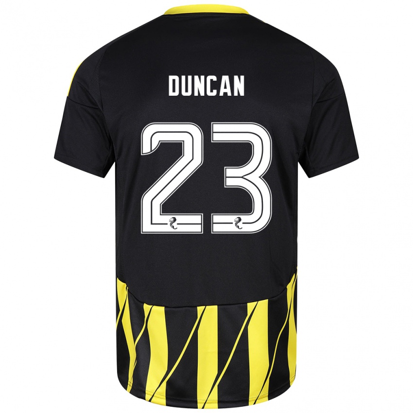 Criança Camisola Ryan Duncan #23 Amarelo Preto Alternativa 2024/25 Camisa