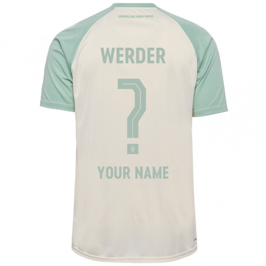 Criança Camisola Seu Nome #0 Verde Claro Off-White Alternativa 2024/25 Camisa