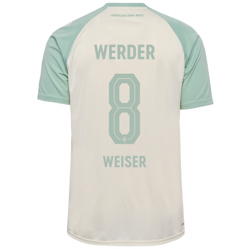 Criança Camisola Mitchell Weiser #8 Verde Claro Off-White Alternativa 2024/25 Camisa