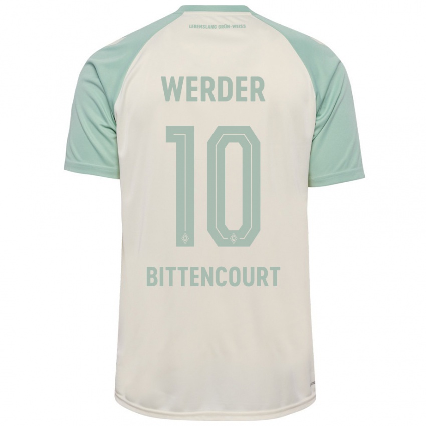 Criança Camisola Leonardo Bittencourt #10 Verde Claro Off-White Alternativa 2024/25 Camisa