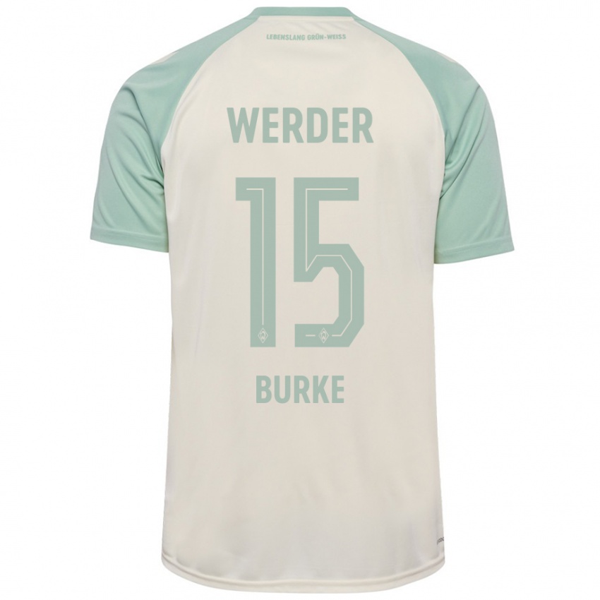 Criança Camisola Oliver Burke #15 Verde Claro Off-White Alternativa 2024/25 Camisa