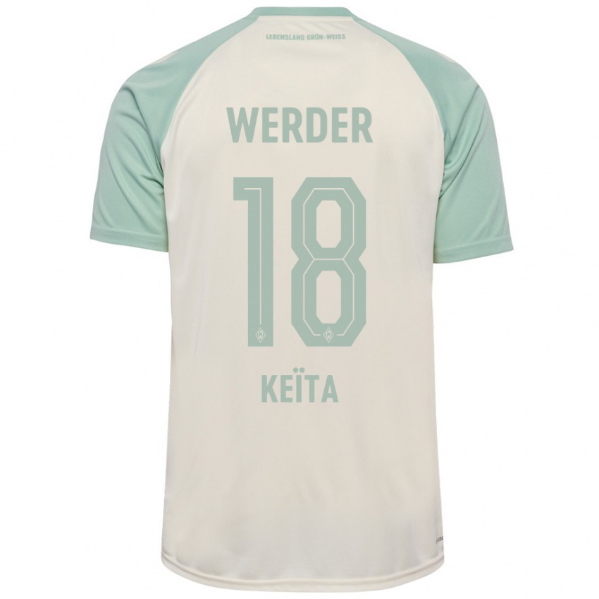 Criança Camisola Naby Keïta #18 Verde Claro Off-White Alternativa 2024/25 Camisa