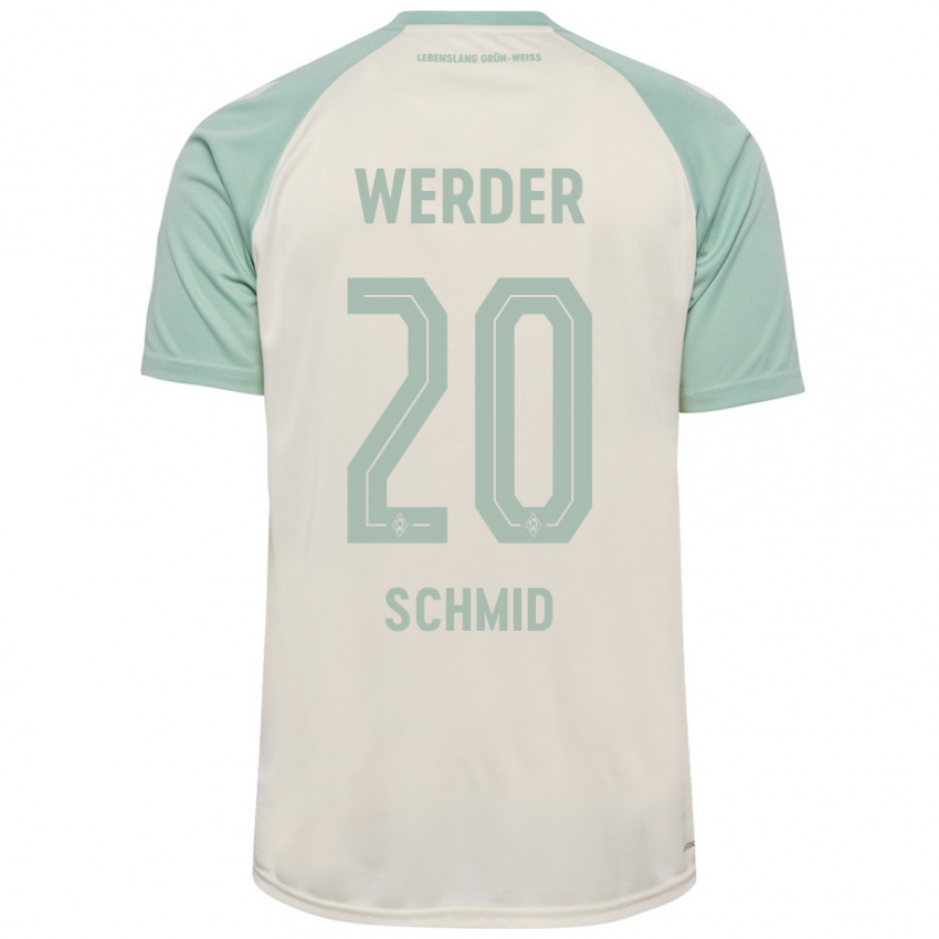 Criança Camisola Romano Schmid #20 Verde Claro Off-White Alternativa 2024/25 Camisa