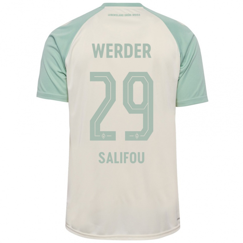 Criança Camisola Dikeni Salifou #29 Verde Claro Off-White Alternativa 2024/25 Camisa