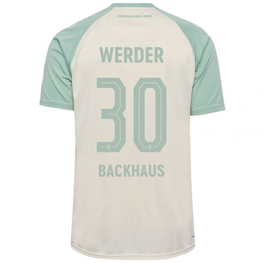 Criança Camisola Mio Backhaus #30 Verde Claro Off-White Alternativa 2024/25 Camisa