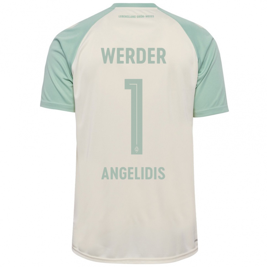 Criança Camisola Spyros Angelidis #1 Verde Claro Off-White Alternativa 2024/25 Camisa