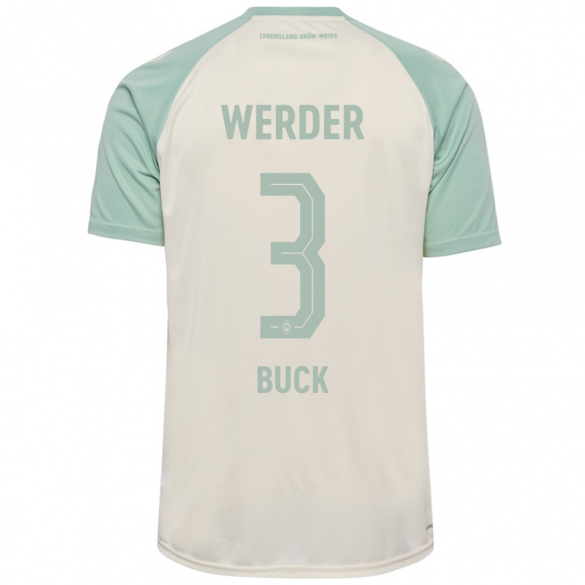 Criança Camisola Marten Buck #3 Verde Claro Off-White Alternativa 2024/25 Camisa