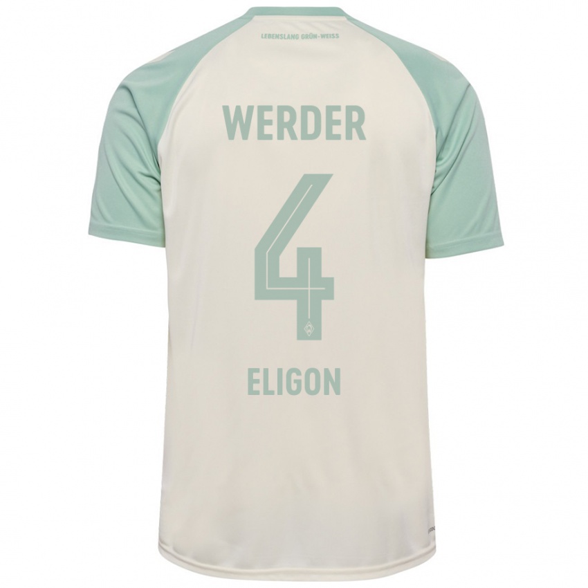 Criança Camisola Kenneth Eligon #4 Verde Claro Off-White Alternativa 2024/25 Camisa