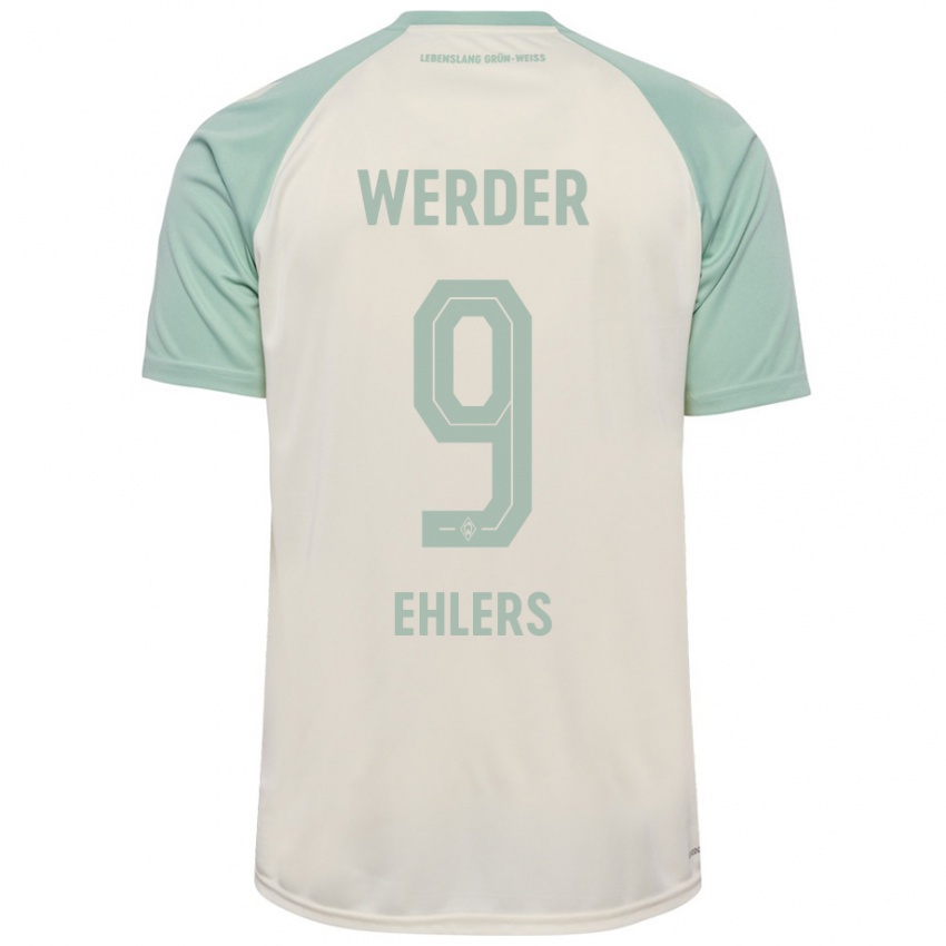 Criança Camisola Jannic Ehlers #9 Verde Claro Off-White Alternativa 2024/25 Camisa