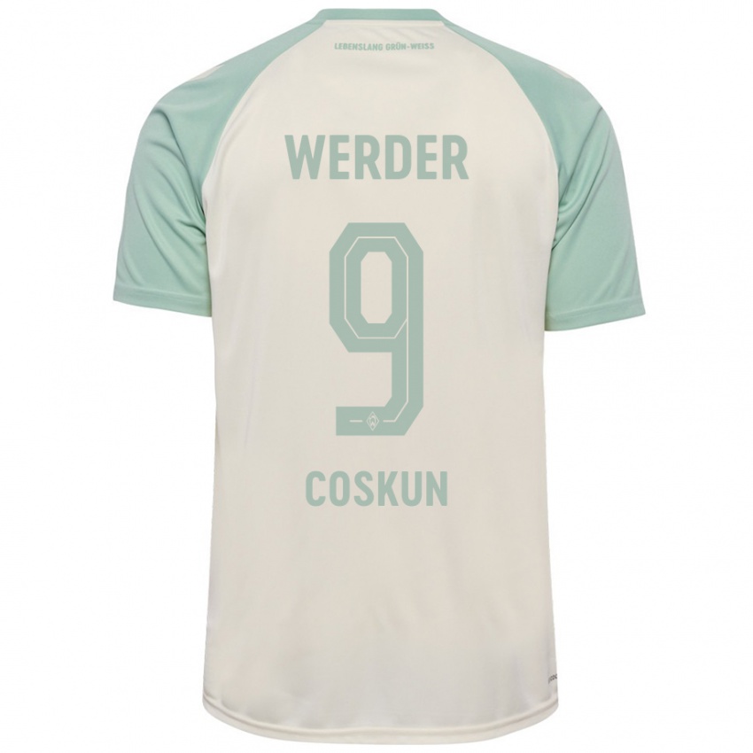 Criança Camisola Boran-Firat Coskun #9 Verde Claro Off-White Alternativa 2024/25 Camisa