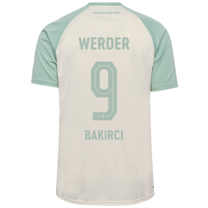 Criança Camisola Yunus Bakirci #9 Verde Claro Off-White Alternativa 2024/25 Camisa