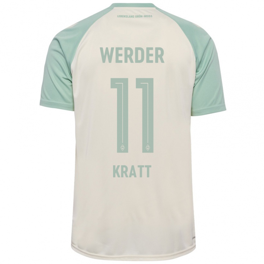 Criança Camisola Ronan Kratt #11 Verde Claro Off-White Alternativa 2024/25 Camisa