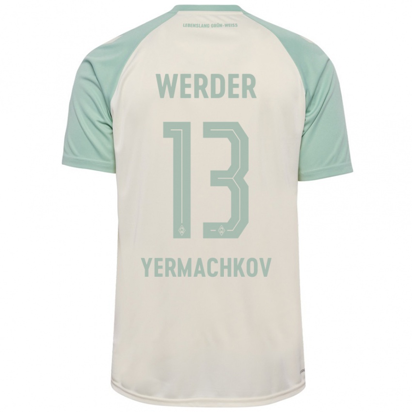 Criança Camisola Ivan Yermachkov #13 Verde Claro Off-White Alternativa 2024/25 Camisa