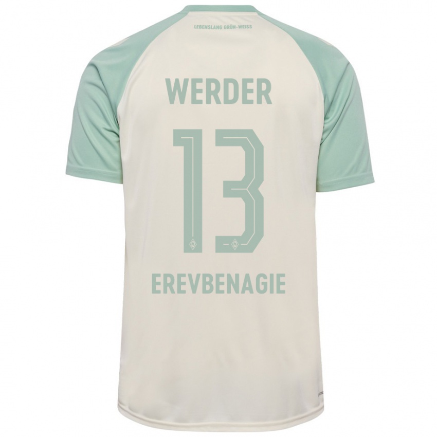 Criança Camisola Paul Erevbenagie #13 Verde Claro Off-White Alternativa 2024/25 Camisa