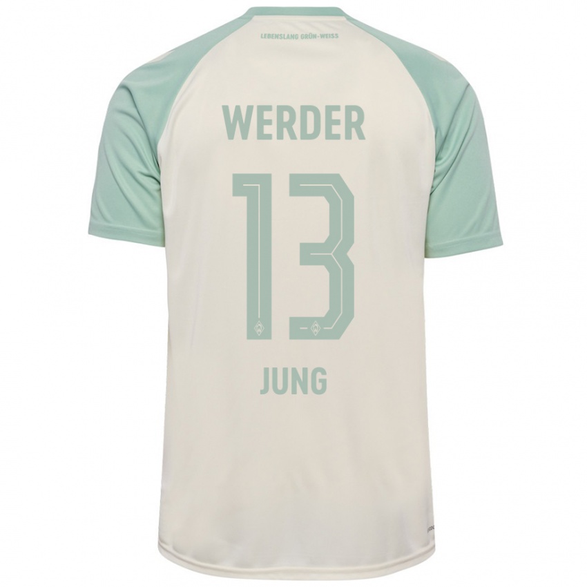 Criança Camisola Seong-Hyeon Jung #13 Verde Claro Off-White Alternativa 2024/25 Camisa