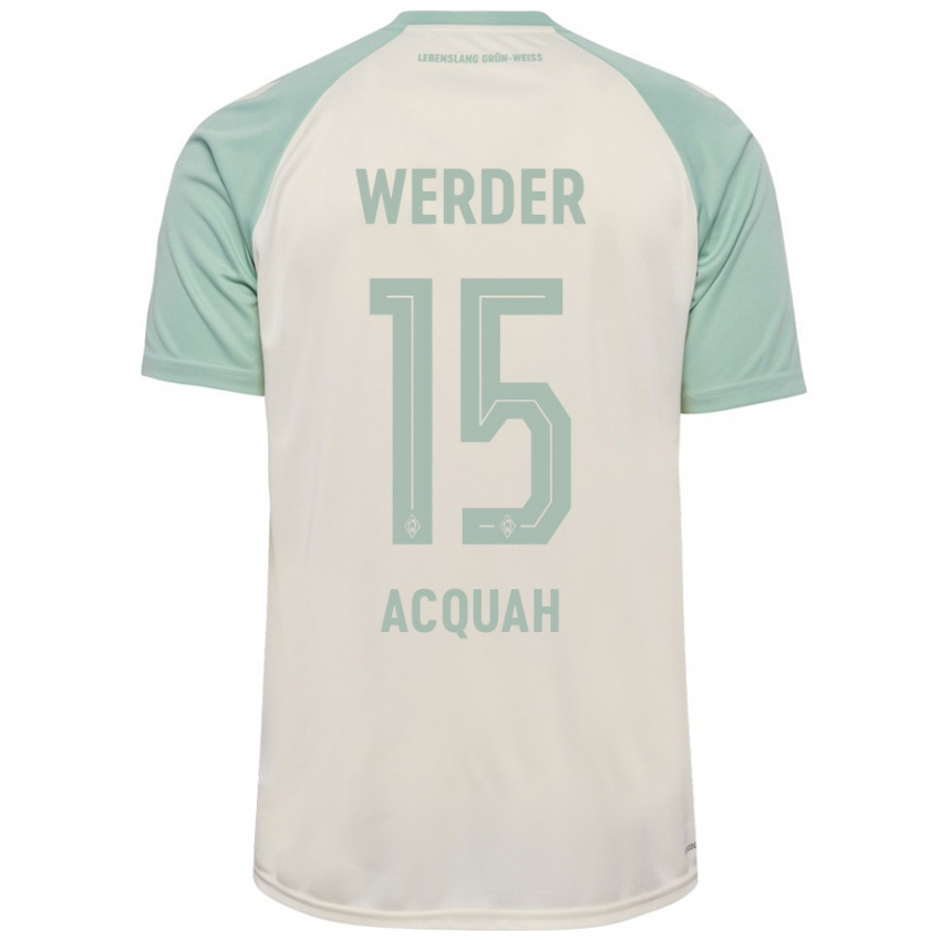 Criança Camisola Joseph Acheampong Acquah #15 Verde Claro Off-White Alternativa 2024/25 Camisa