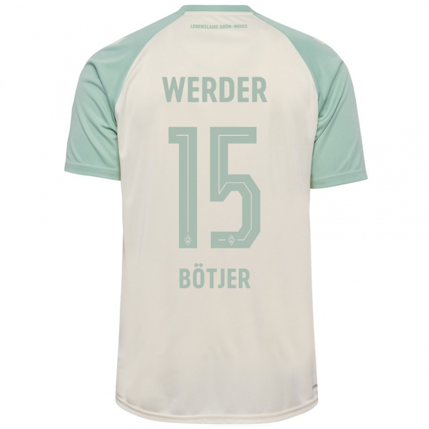 Criança Camisola Linus Bötjer #15 Verde Claro Off-White Alternativa 2024/25 Camisa