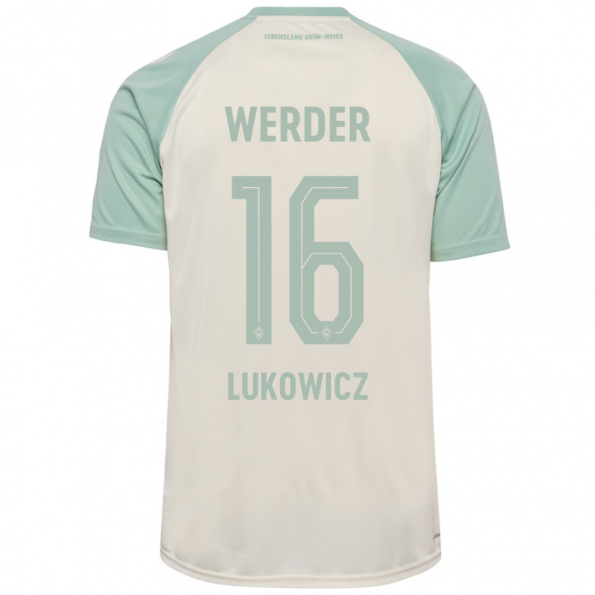 Criança Camisola Maik Lukowicz #16 Verde Claro Off-White Alternativa 2024/25 Camisa