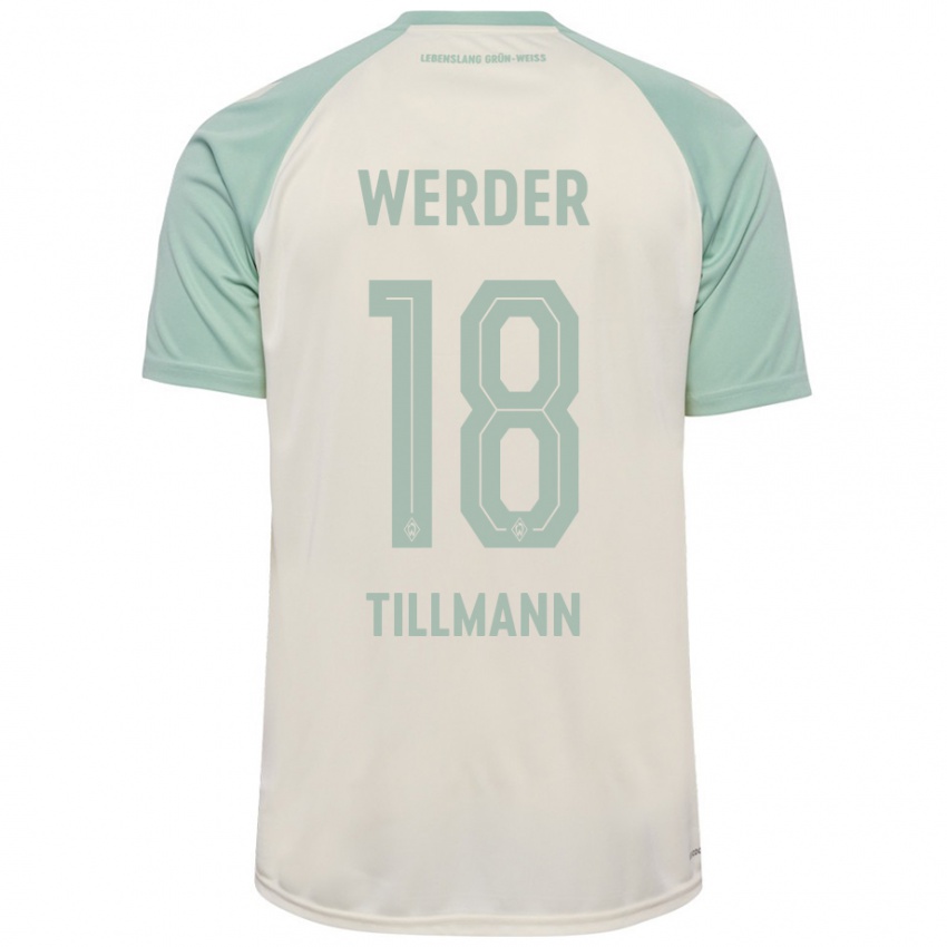 Criança Camisola Felix Tillmann #18 Verde Claro Off-White Alternativa 2024/25 Camisa