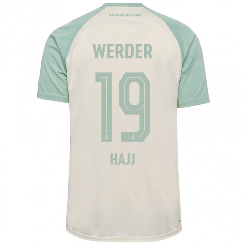 Criança Camisola Hassan Hajj #19 Verde Claro Off-White Alternativa 2024/25 Camisa