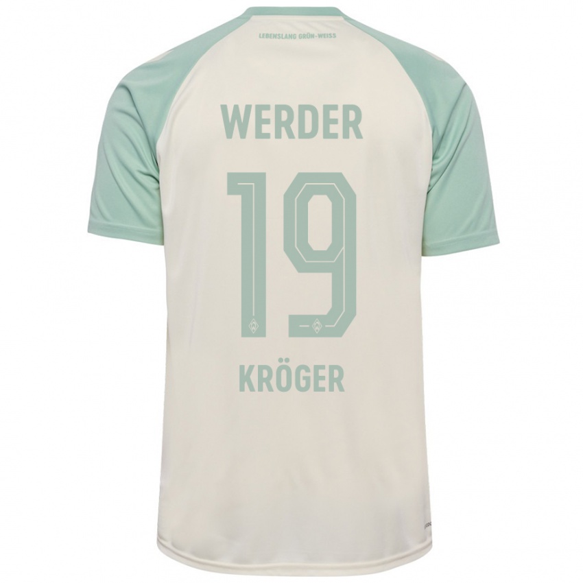 Criança Camisola Moritz Kröger #19 Verde Claro Off-White Alternativa 2024/25 Camisa