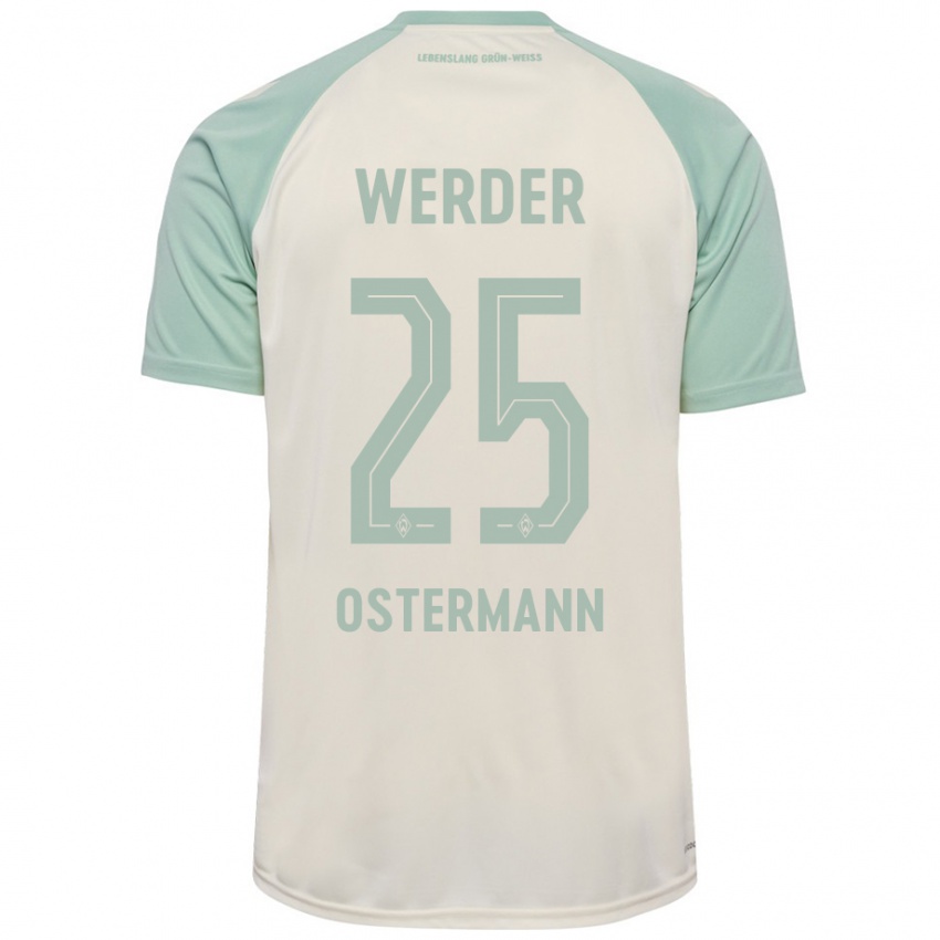 Criança Camisola Ben Ostermann #25 Verde Claro Off-White Alternativa 2024/25 Camisa