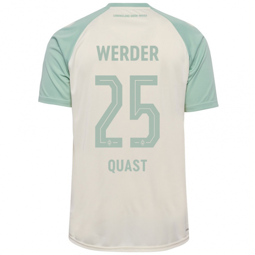 Criança Camisola Sönke Quast #25 Verde Claro Off-White Alternativa 2024/25 Camisa