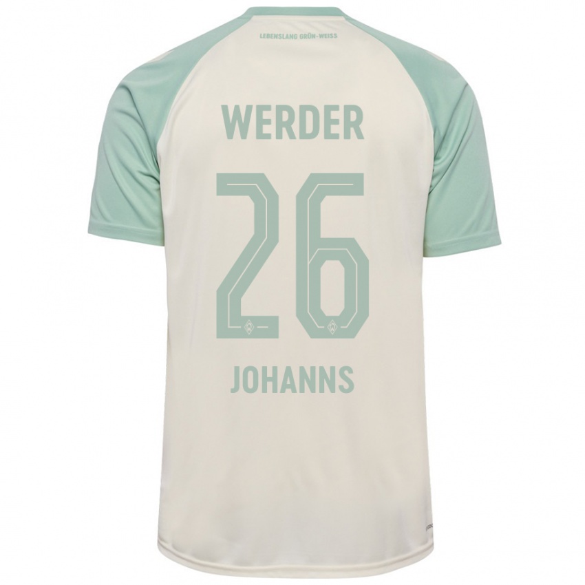 Criança Camisola Lennart Johanns #26 Verde Claro Off-White Alternativa 2024/25 Camisa