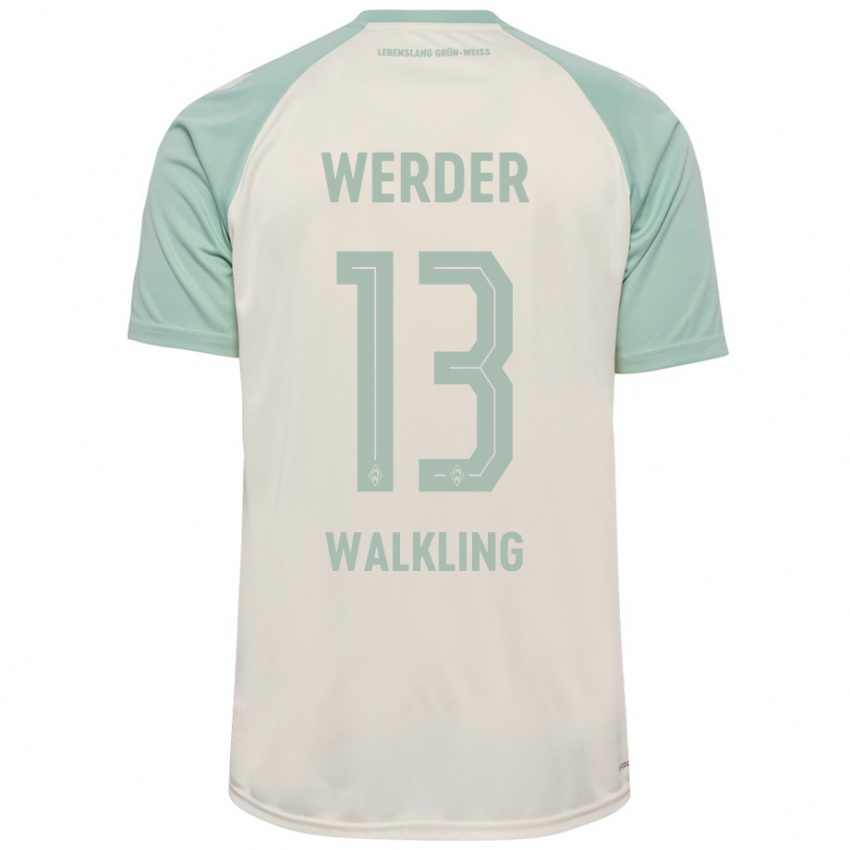 Criança Camisola Ricarda Walkling #13 Verde Claro Off-White Alternativa 2024/25 Camisa