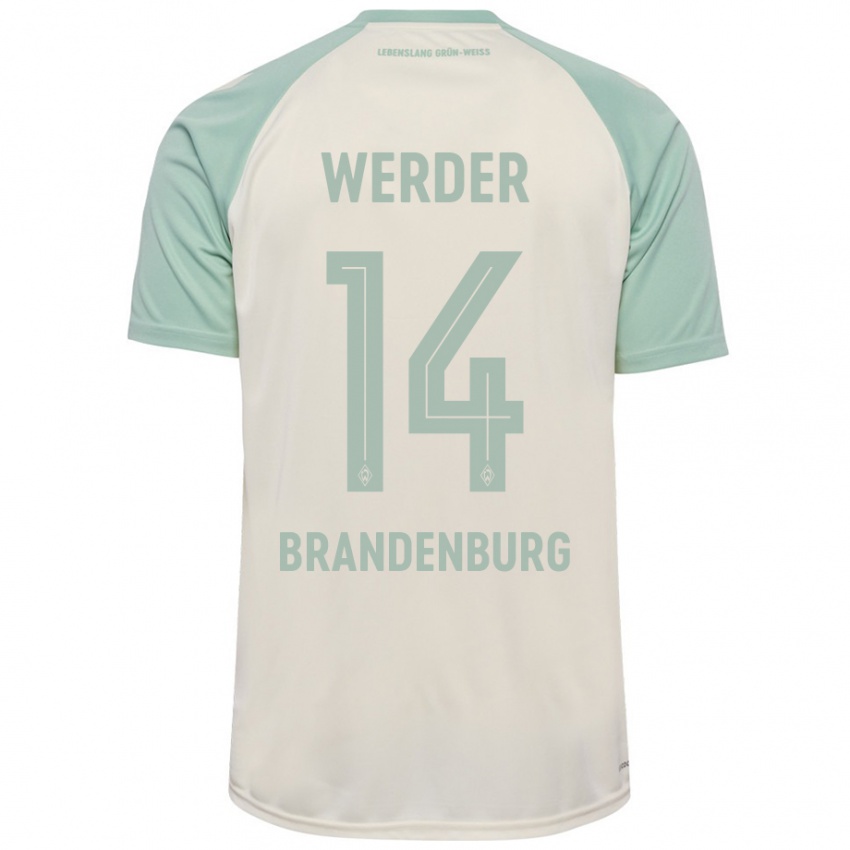 Criança Camisola Michaela Brandenburg #14 Verde Claro Off-White Alternativa 2024/25 Camisa