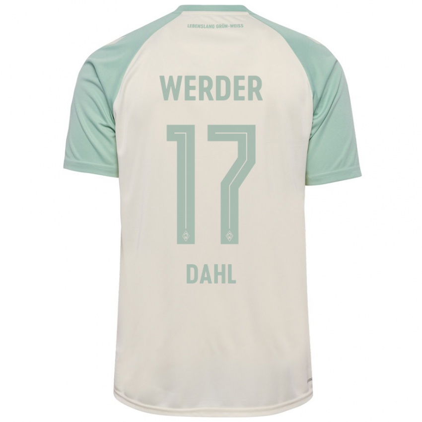 Criança Camisola Amira Dahl #17 Verde Claro Off-White Alternativa 2024/25 Camisa