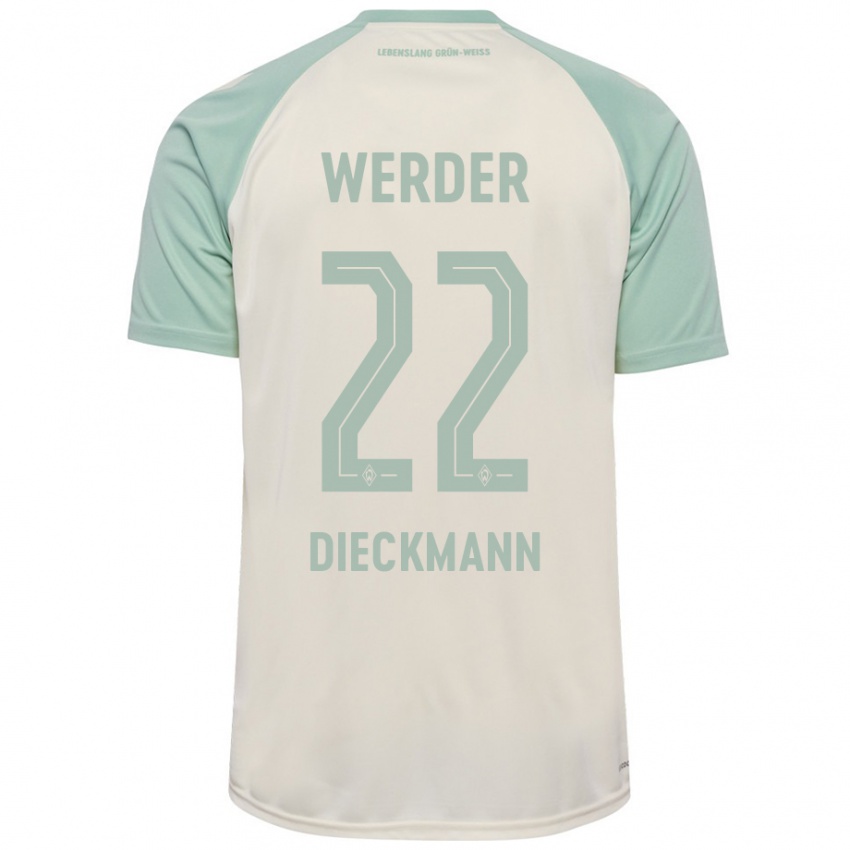 Criança Camisola Rieke Dieckmann #22 Verde Claro Off-White Alternativa 2024/25 Camisa