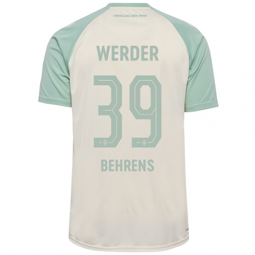 Criança Camisola Jette Behrens #39 Verde Claro Off-White Alternativa 2024/25 Camisa