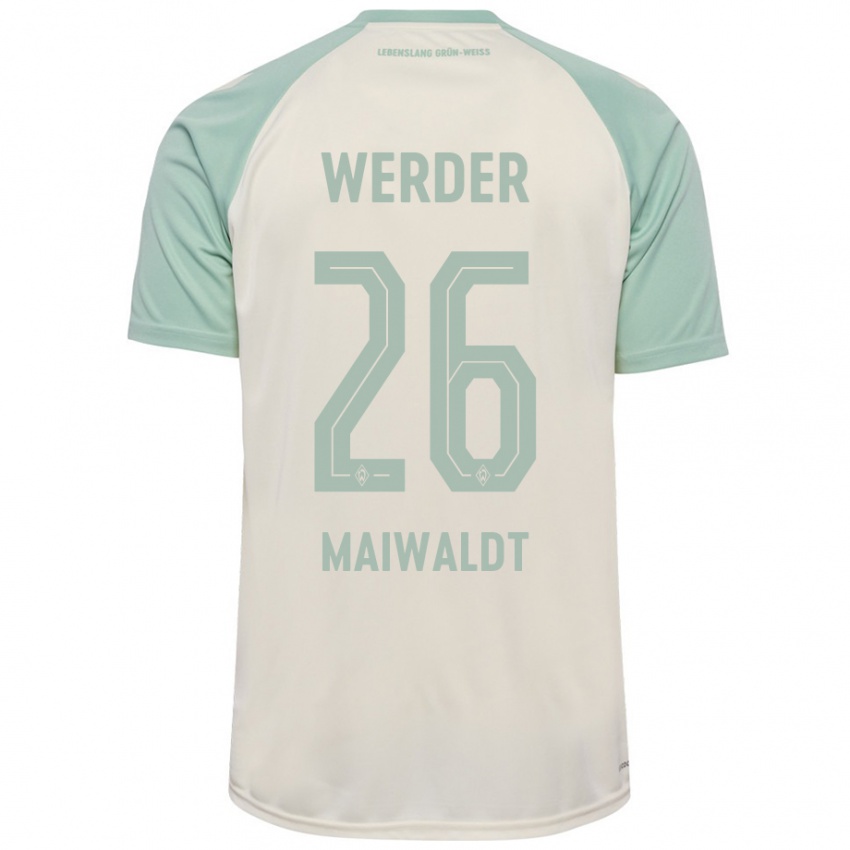 Criança Camisola Julius Maiwaldt #26 Verde Claro Off-White Alternativa 2024/25 Camisa