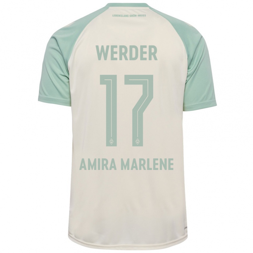 Criança Camisola Amira Marlene Dahl #17 Verde Claro Off-White Alternativa 2024/25 Camisa