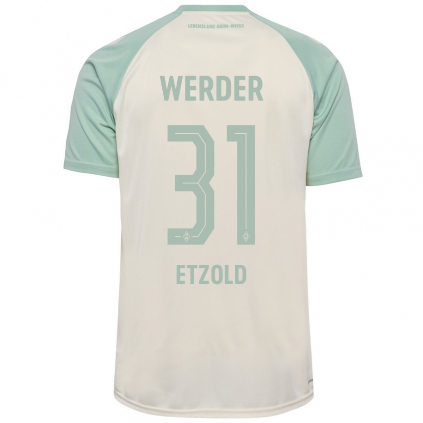 Criança Camisola Hannah Etzold #31 Verde Claro Off-White Alternativa 2024/25 Camisa