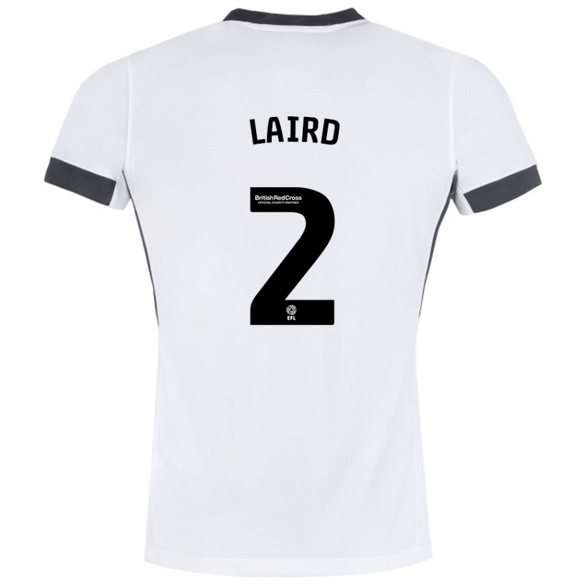 Criança Camisola Ethan Laird #2 Preto Branco Alternativa 2024/25 Camisa