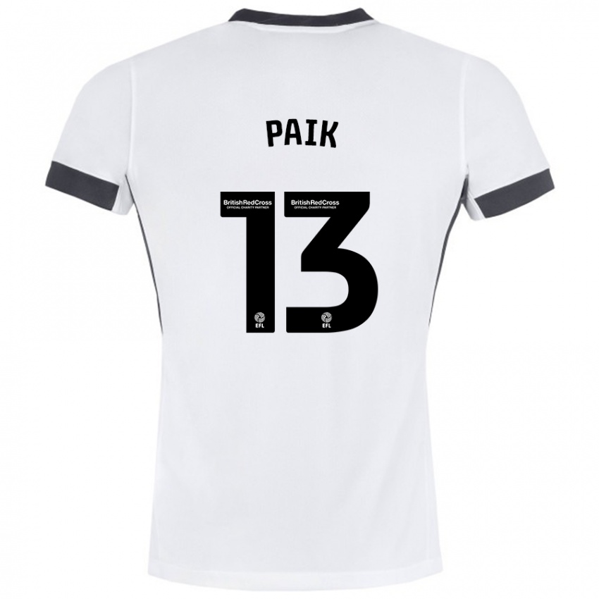 Criança Camisola Seung-Ho Paik #13 Preto Branco Alternativa 2024/25 Camisa