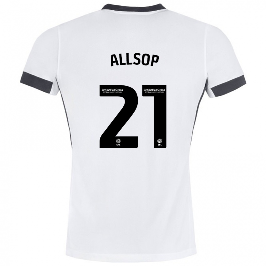 Criança Camisola Ryan Allsop #21 Preto Branco Alternativa 2024/25 Camisa