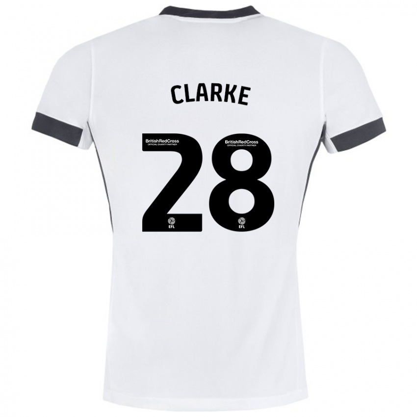 Criança Camisola Charlotte Clarke #28 Preto Branco Alternativa 2024/25 Camisa