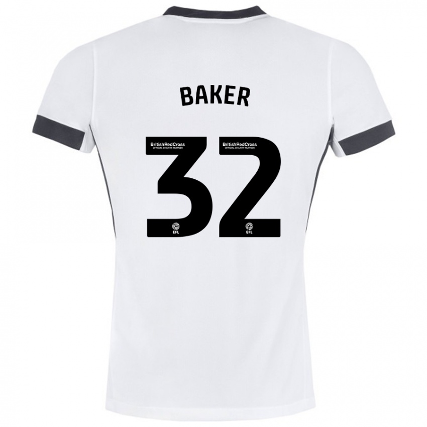 Criança Camisola Ava Baker #32 Preto Branco Alternativa 2024/25 Camisa