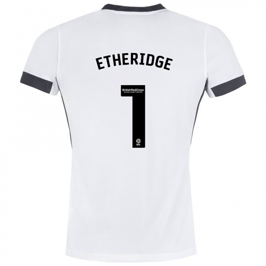 Criança Camisola Neil Etheridge #1 Preto Branco Alternativa 2024/25 Camisa